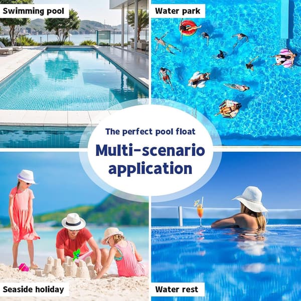 Floating Pool Hammock, Inflatable Pool Chair, Inflatable Buoys with Armrests, 76x40.5x60.9cm