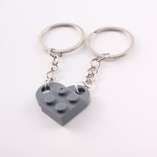 Gray Suit Suitable for Lego Building Blocks Keychain, Multicolor Creative Couple Gift