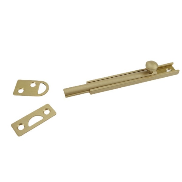 Solid Brass Surface Bolt 4", Satin Nickel, For Composite Doors,French Doors,2 Pack