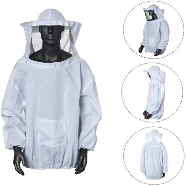 1 stk birøkterklær Profesjonelle klær dress Bee klær Pustende anti-birøkterklær (farge: kamuflasjegrønn)