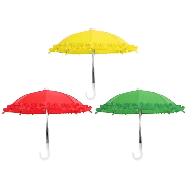 3 stk Barneparaplymodellleker Dekorative paraplyleketøy (tilfeldig farge)