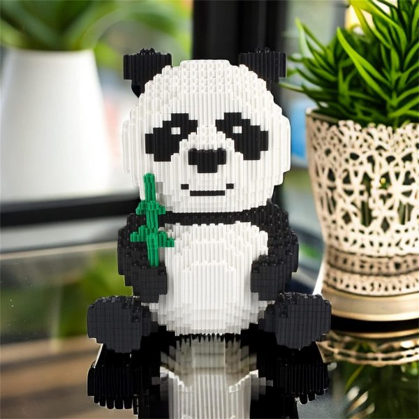 Larcele Panda Mikrobyggstenar Djur Mini Byggset Leksaksstenar, 3689 Stycken