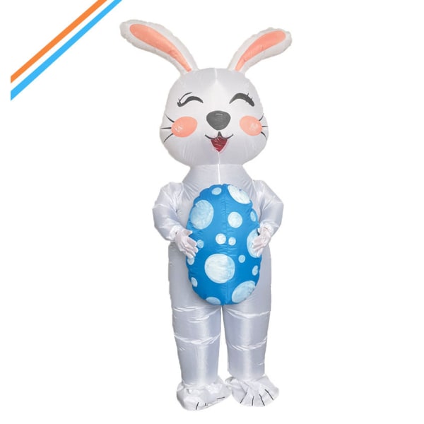Kvinnors roliga påskhare uppblåsbar kostym Djur Cosplay kostym för festlig kanin uppblåsbar dräkt