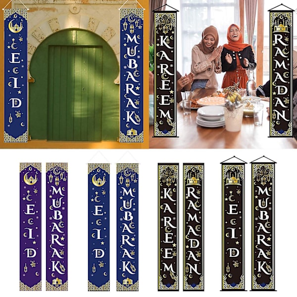 Style 22kpl/setti Mubarak Verannan Lippa Moskeijan Etuoven Verho Lippu Ripustusmerkki Juhla EidStyle 2