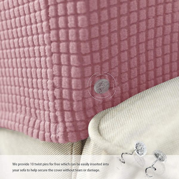 Set med 2 Jacquard Stretch Soffa Armstöd Armstödsskydd Halksäkra Möbelskydd Armstödsskydd för Soffa Recliner Grårosa Grayish Pink