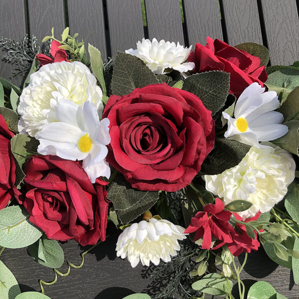 Bröllopsbåge Blommor Simulering Överliggare Simulering Blomstergirlang Dörrdekoration Silkeblomma Vägghängande Festtillbehör