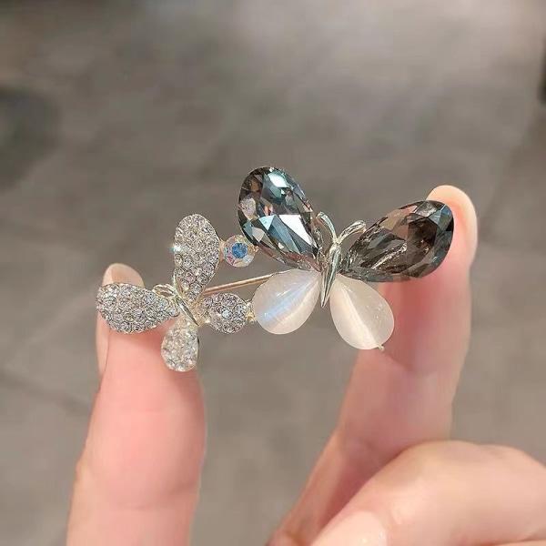 Smykker Sølv/ Assortert Krystall Rhinestones Brosje Pins Sett for DIY Bryllupsbuketter Kit（5stk）