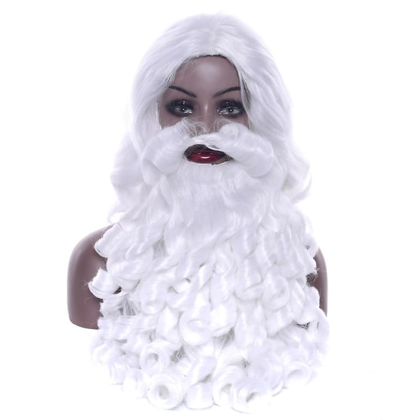 Joulupukin peruukki Fake parta Naisten miesten synteettinen H Cosplay lyhyt WigBlack