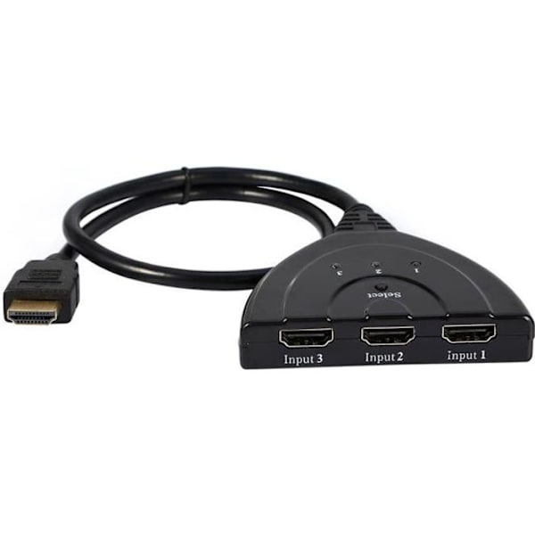 HDMI Adapter - 4K High-Resolution HDMI Decoder with 3 Inputs/1 Output to Display - Automatic Switching - Multiple Displays