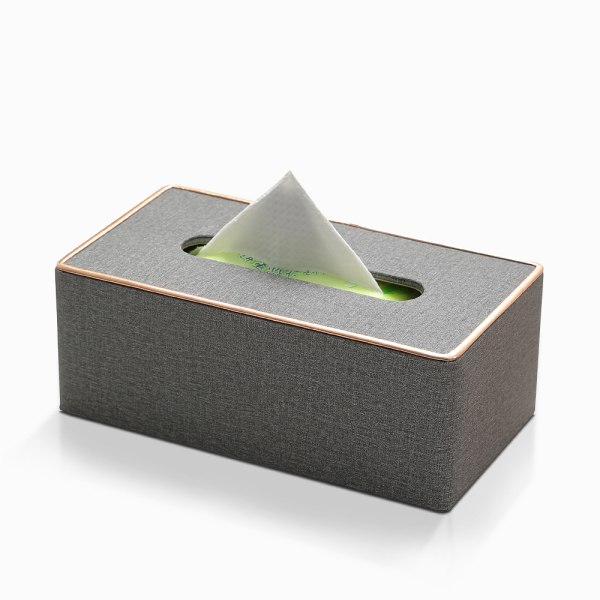 Pappershållare, Läder Pappershållare Rektangulär Kleenex Pappershållare för Hem/Kontor/Bil Dekoration 9.4*25*13.8CM
