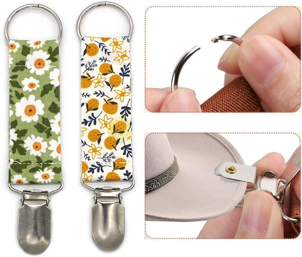 4 st resehattsklämmor - Hat Clip - Hat Organizer - Travel Hat Clip
