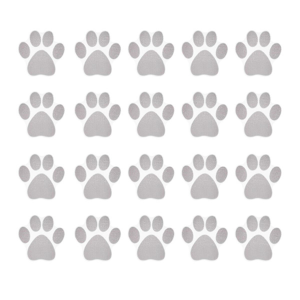 20 st Hundfotavtryck Dekaler Tecknade Badkarsdekaler Halkskydd Självhäftande Badkarspads (grå) Grå 20 st 9X8.5cm