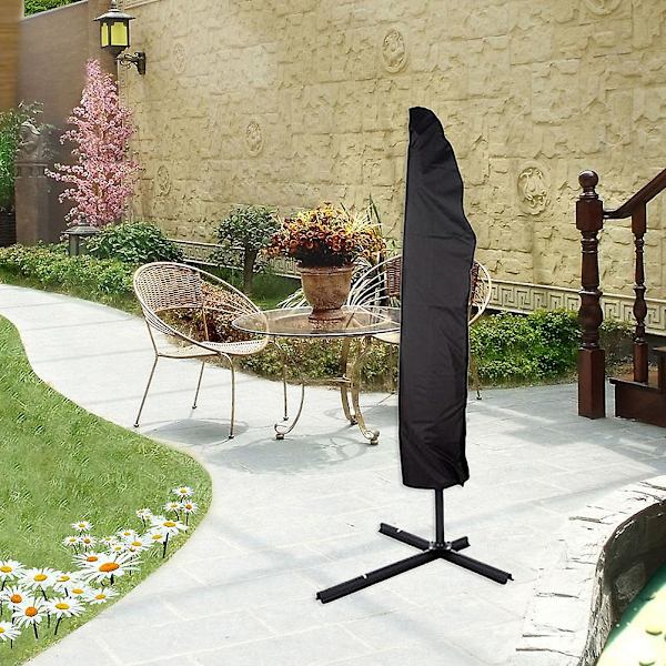 Strandparasol Stativ Udendørs Parasol Skygge Parasol Organizer Parasol Bærepose Sort 205X48cm Black 205X48cm