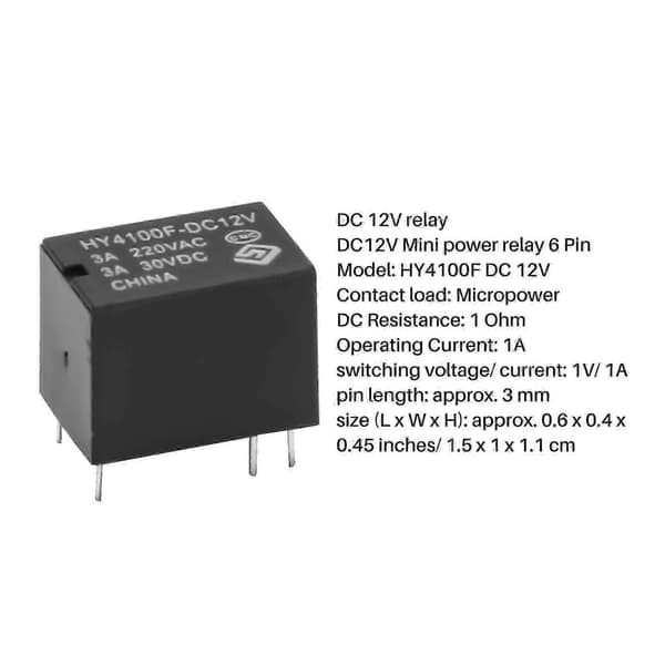 20 st Mini elektroniska reläer DC 12V