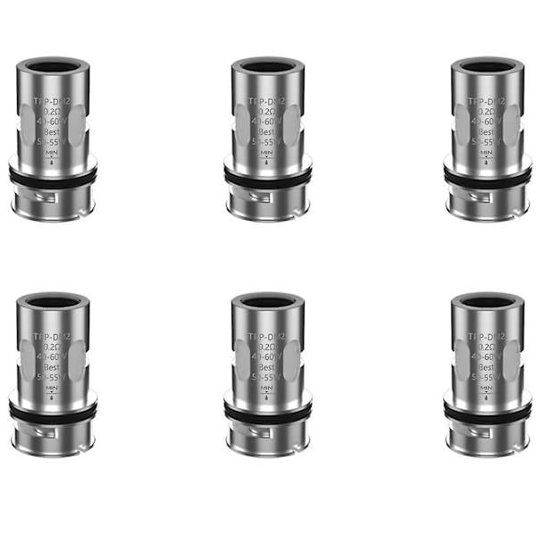 6 stk. TPP DM2 Mesh Coils 0,2 Ohm Modstand DL Coil 40-60W til Drag 3 Drag X Plus Drag X S Pro Pod Mo