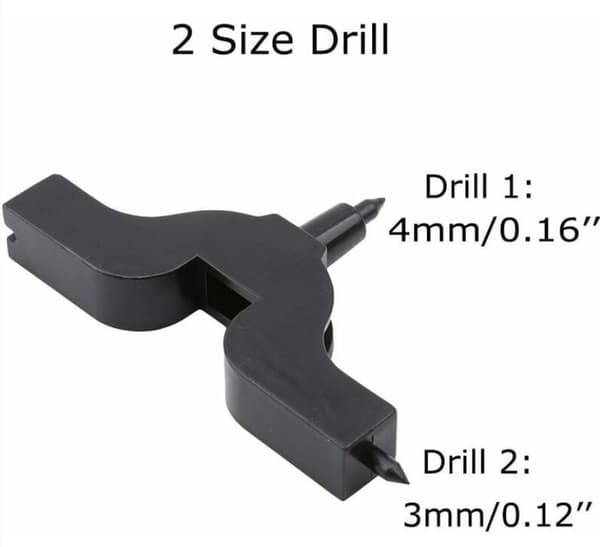 2 st droppbevattningstillbehör, 3 mm/4 mm hålstansningsborr