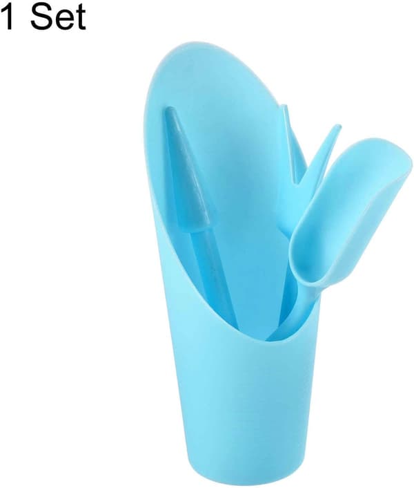Hage spade håndverktøy for omplanting, dyrking av sukkulenter, graving, skuffer, sett, blå