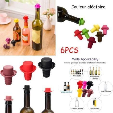 Bottle Stopper. Silicone Wine Bottle Stopper. Champagne Cork. Creative Hat Shaped Wine Stopper. for Beer. Bar