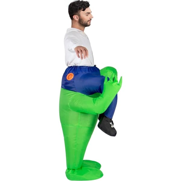 Uppblåsbar Alien-kostym, uppblåsbara Halloween-kostymer för tonåringar A