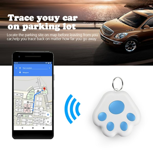 Smart GPS-spårare med Bluetooth-stöd, Anti-Lost-larm, Lokator