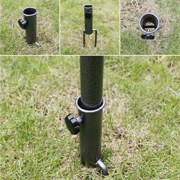 Parasol Base, 2 Pieces Parasol Anchor Parasol Stand Adjustable Elastic Parasol Base, Multifunctional Metal Base