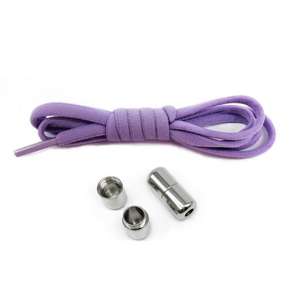 Spetslösa elastiska skosnören - one size - ett par i lila purple