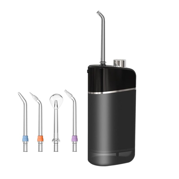 Vandtandtråd til tænder, trådløs mundskylningsmaskine med 4 tilstande og 3 gear, vandtæt, bærbar USB-genopladelig