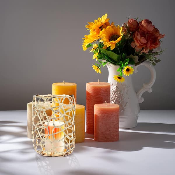 Candlestick Decoration, 2 pcs Metal Candlesticks Hollow Approx
