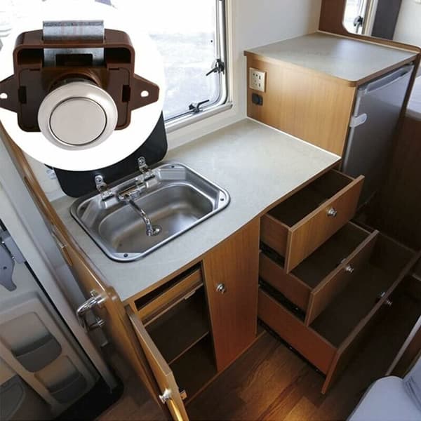 Trykknapplås for bobiler, møbellås, trykknappsdørlås, skap