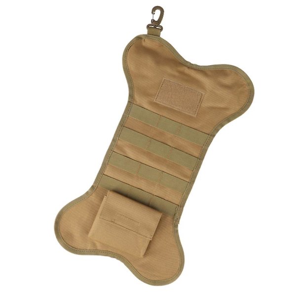 Julstrumpa för husdjur i benform, hängande militärförvaringsficka, khaki