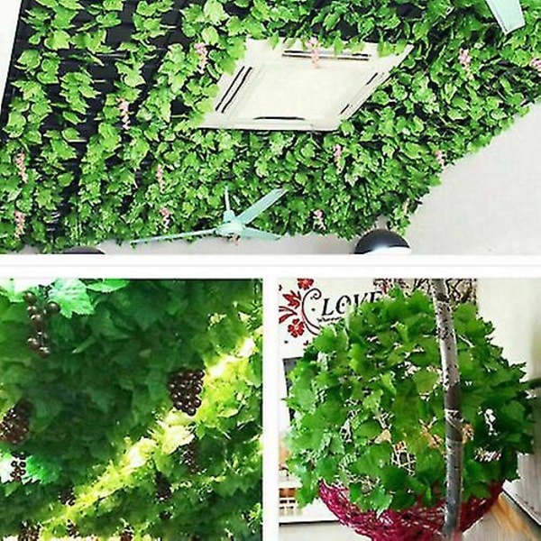 Kunstig Hengende Plante Falsk Vinranke Efeu Blad Grønt Garland Fest Bryllup Dekor