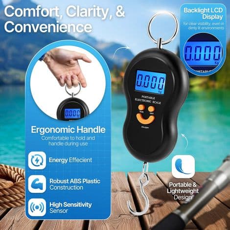 High-precision portable spring balance, portable precision scale, multi-functional mini portable electronic scale