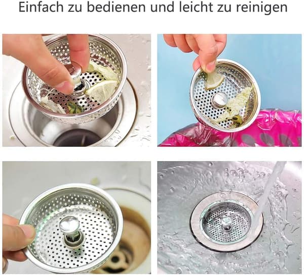 Sink Strainer, Universal Drain Plug with Strainer