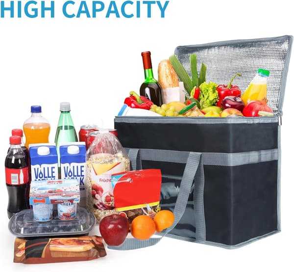 Large Foldable Cooler Bag - Especially Robust, Ideal for Shopping, Environmentally Friendly