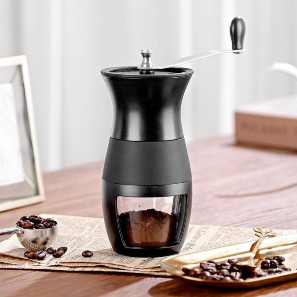 Manuell kaffekvarn [ Designad i Japan ] Miljövänlig handkaffekvarn som återanvänder kaffebönornas avfall som råmaterial