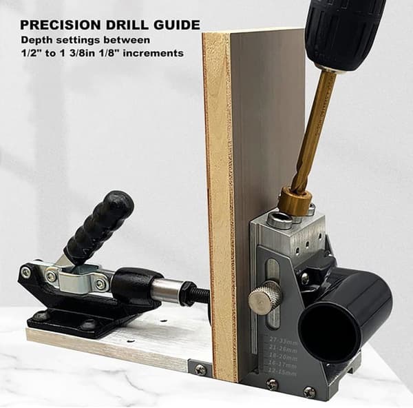 Pocket Hole Clamp Kit, Improved Metal Pocket Hole Clamping System, Professional Multi-function Clamp