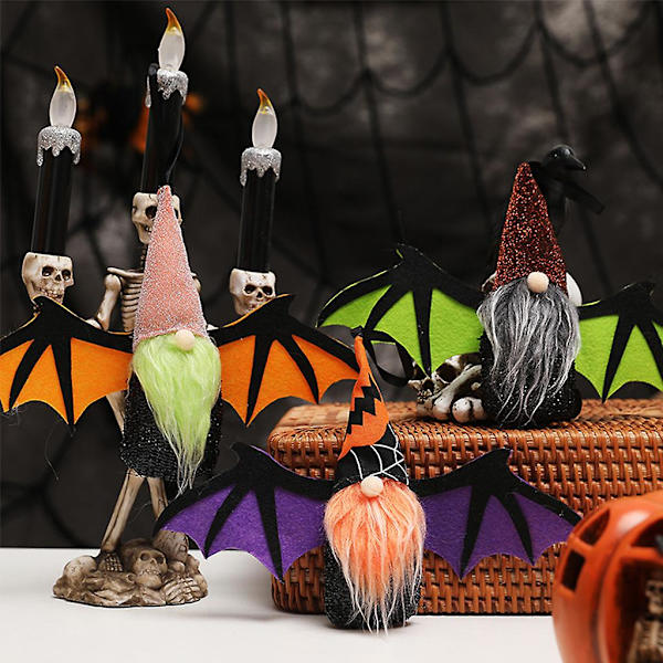 Halloweenin Kasvoton Tonttu Lepakkosiiven Mukaansa Otettava Pehmolelu Riippuva Ruotsalainen Pehmolelu Tonttu Tomte Lelut Koti Sisustus Violetit Siivet