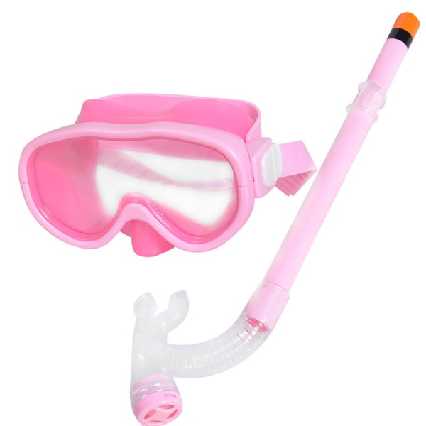 Poolbriller Vandtætte linser Svømmebriller med rem Pink børnedykkermaske