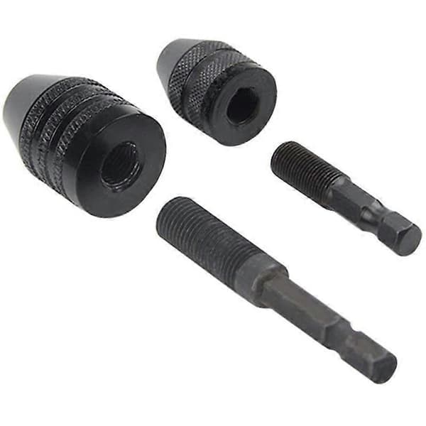 4-pack Drill Chuck Quick Change Adapter Mini 3-Jaw Drill Chuck Screwdriver Adapter Electric Drill Conversion Chuck Set