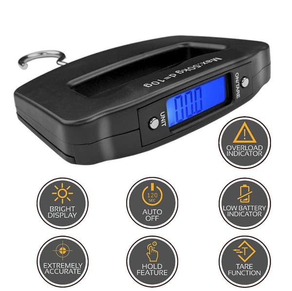 Electronic Luggage Scale Max 50 kg Portable Digital Scale for