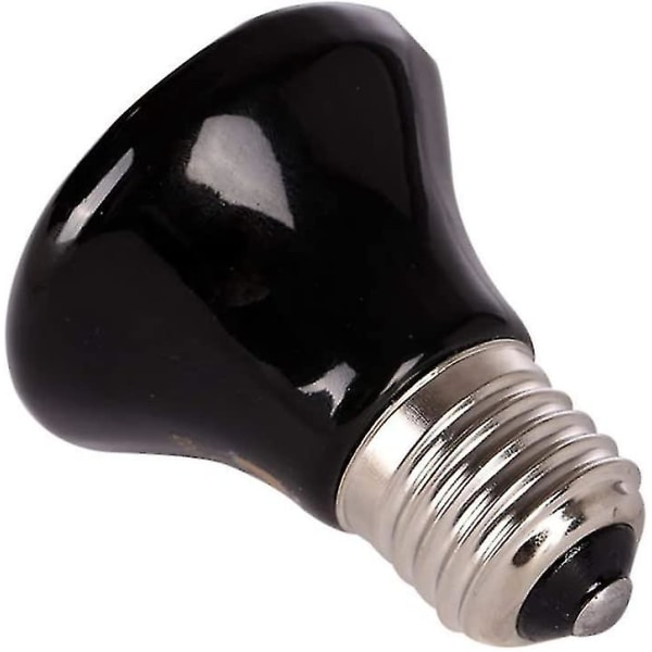 25 Watt Mini Reptilvärmelampor 2-pack Infraröd Keramisk Värmeelement Ingen Ljus Svart