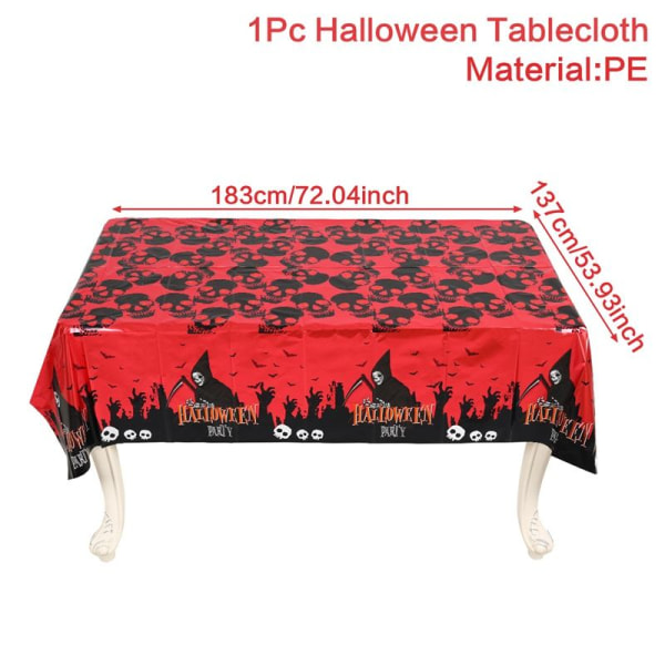 10 stk Halloween Dugg 72x72 Tommer Rektangulær, Vaskbar Dugg for Fest Piknik Middag Dekor
