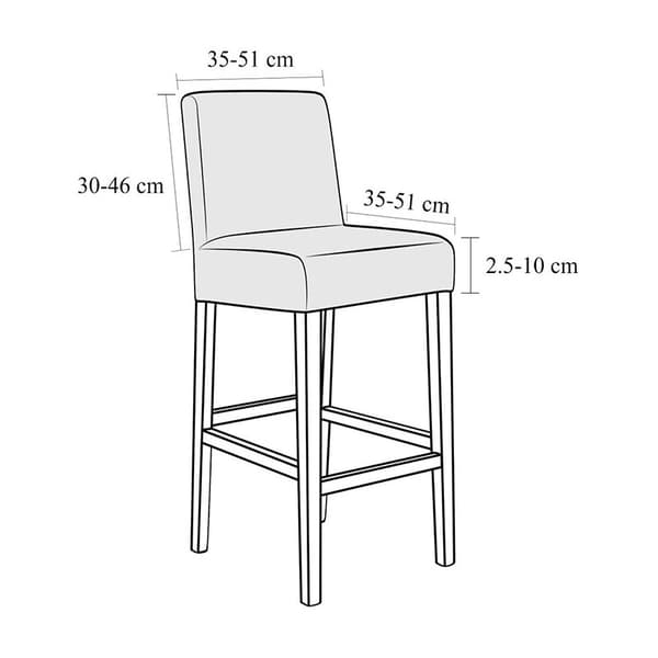Bar Stool Cover, Removable Stretchable Washable Short Swivel Chair Backrest Bar Stool Protector