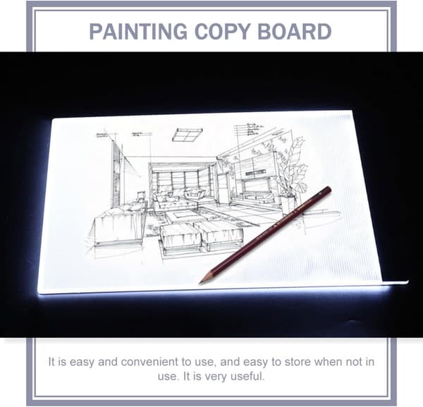 A5 LED Drawing Board with USB Cable, Portable Copy Pad for Artists