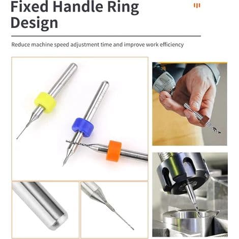 CNC Micro Carbide Drill Bit Set, Mini Drill Bits for Circuit Boards, for Circuit Boards