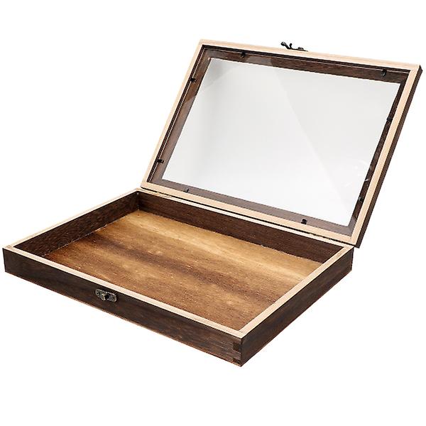Case organizer Varjo valokuvakehys puinen näytelaatikko Puinen varjolaatikon kehys puinen näyte Coffee 32X23CM