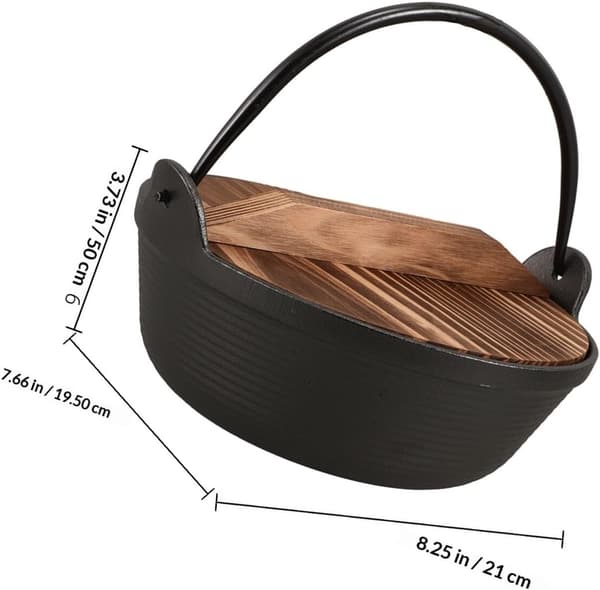 Støbejernsgryde til camping, traditionelt japansk design, kogegrej