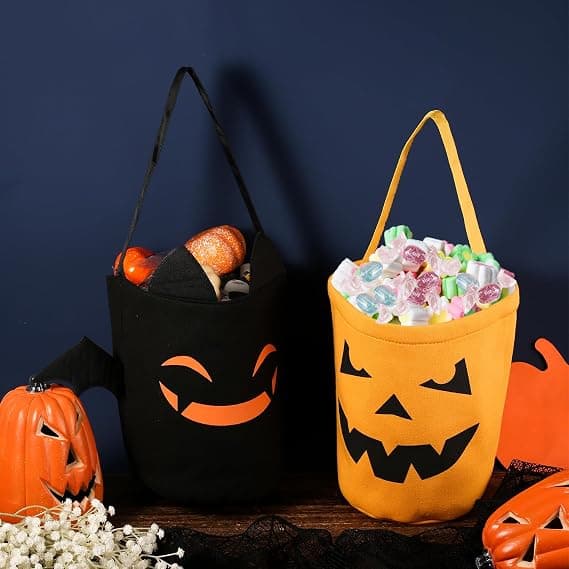 2 stk Halloween Trick or Treat-tasker, Halloween-tasker til slik Genbrug
