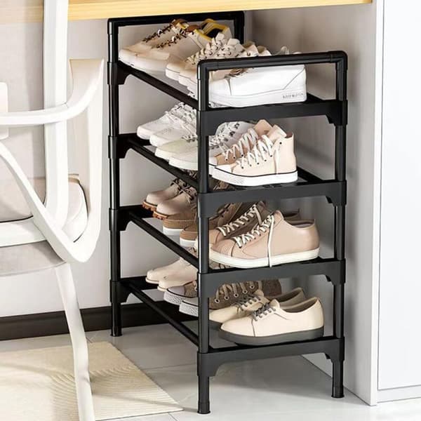 4-Tier Shoe Rack, Slim and Stackable – Sturdy, Large Capacity, Perfect for Entryway, Hallway, or Closet – Space-Saving