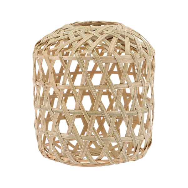 Bambu Vävda Lampskärm Rustik Stil Hängande Lampskärmar Pendellampa Skydd Mörkbrun 8x7.5cm